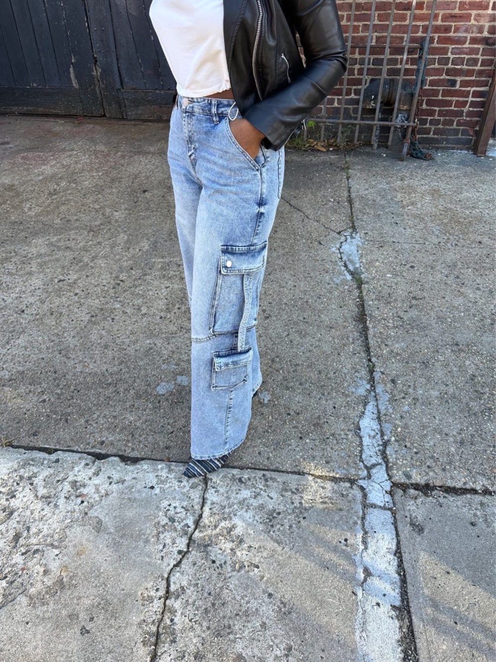 Love Cult Wide-Leg Utility Denim